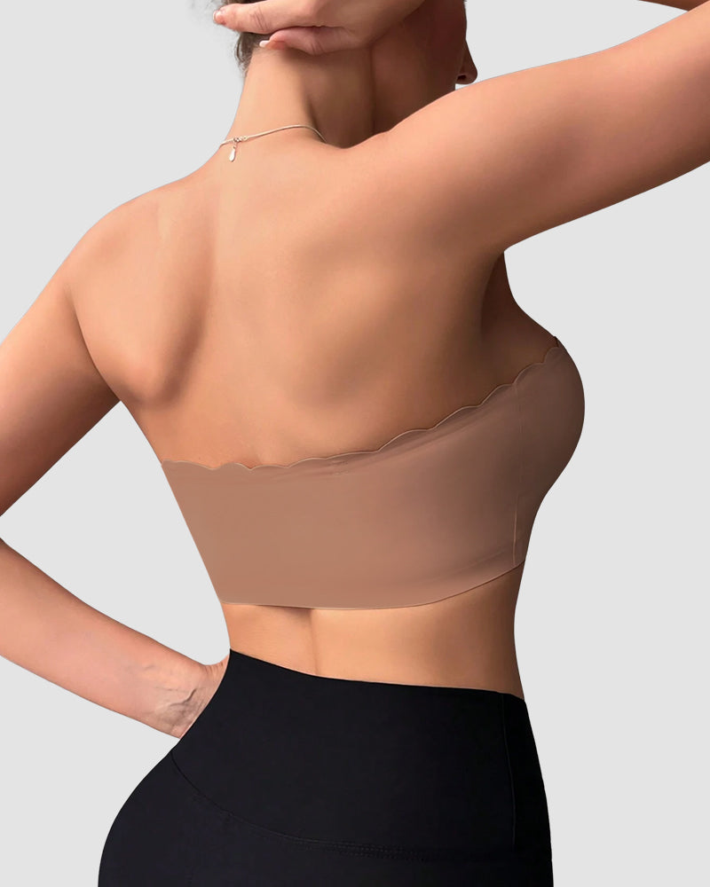 Women's Comfortable Breathable Scallop Trim Hook & Eye Front Bralette