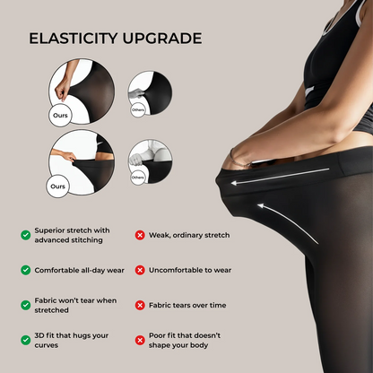 New model One-Seam Translucent Fleece Lined Tights