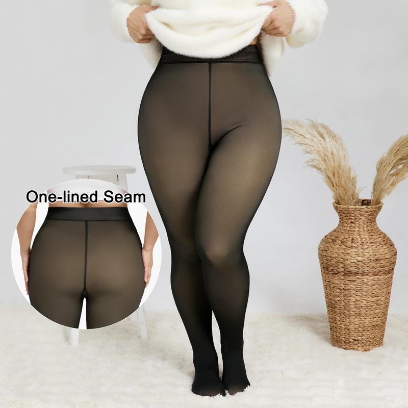 New model One-Seam Translucent Fleece Lined Tights