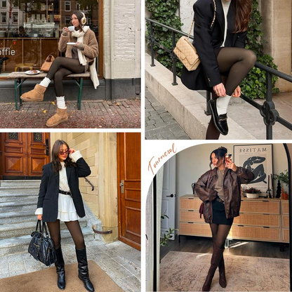 New model One-Seam Translucent Fleece Lined Tights