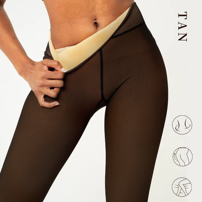 New model One-Seam Translucent Fleece Lined Tights