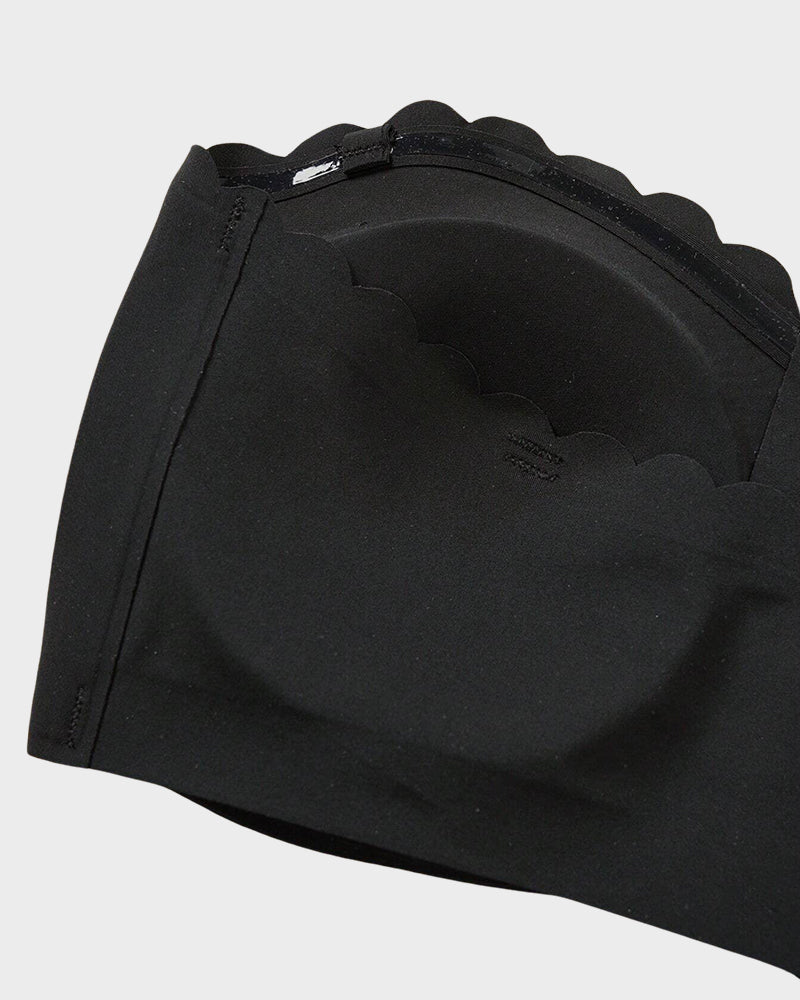 Women's Comfortable Breathable Scallop Trim Hook & Eye Front Bralette