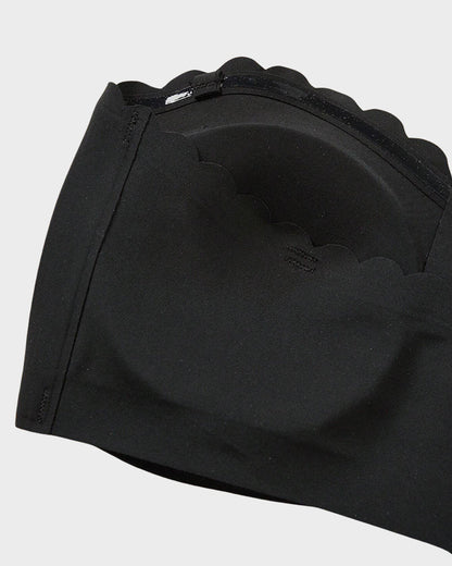 Women's Comfortable Breathable Scallop Trim Hook & Eye Front Bralette