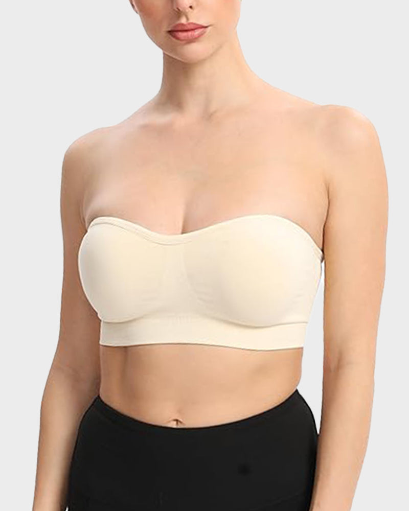 Non-Slip Bandeau Seamless Wireless Strapless Bra