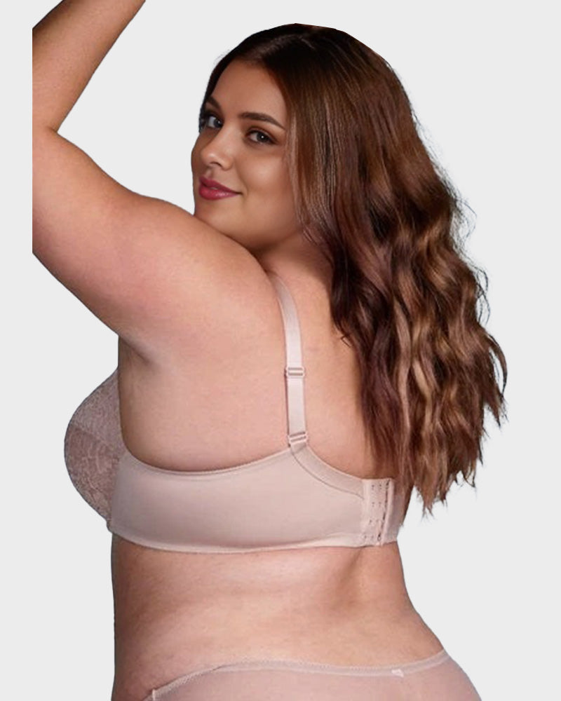 Full Coverage Lace Minimizer Bra - Petal