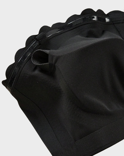 Women's Comfortable Breathable Scallop Trim Hook & Eye Front Bralette