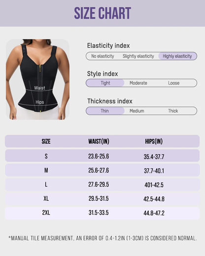 Double-Layer Tummy Control Waist Shaper Girdle With Bra