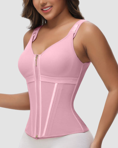 Double-Layer Tummy Control Waist Shaper Girdle With Bra