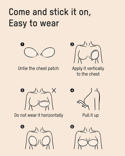 Front Closure Adhesive Invisible Push-Up Bra(2 Pairs)