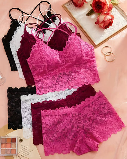 Romantic Lace Bralette & Panty Bundle