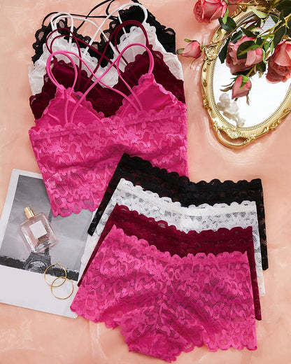 Romantic Lace Bralette & Panty Bundle