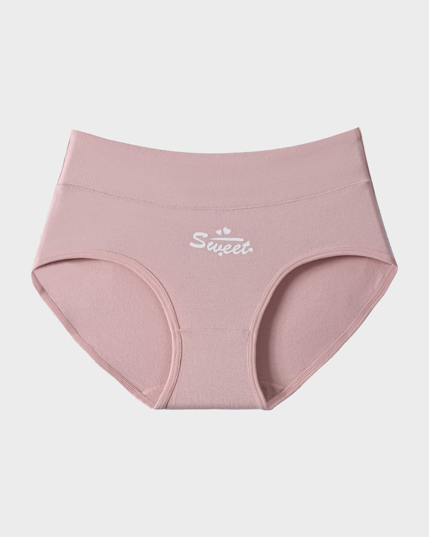 Soft Cotton Heart Print High-Waist Panties (6 Pack)